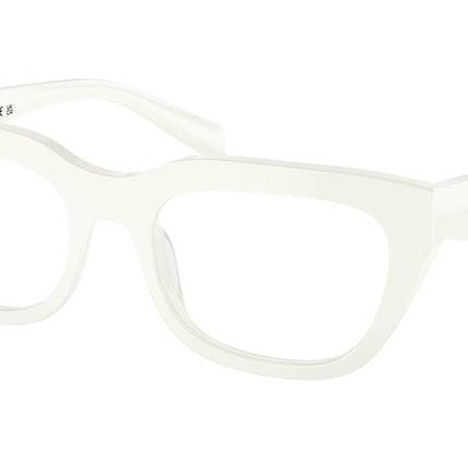 Prada PRA06V Irregular Eyeglasses  17K1O1-White Ivory 54-140-19 - Color Map White