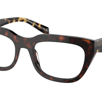 Prada PRA06V Irregular Eyeglasses  17N1O1-Havana 54-140-19 - Color Map Tortoise
