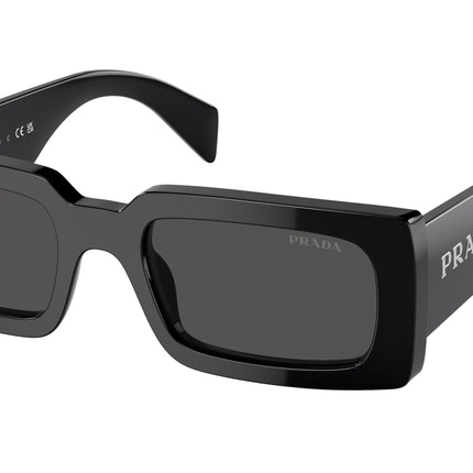 Prada PRA07SF Pillow Sunglasses  1AB5S0-Black 54-145-18 - Color Map Black