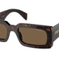Prada PRA07S Pillow Sunglasses  16N5Y1-Briar Trotoise 52-145-20 - Color Map Brown