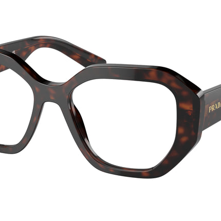 Prada PRA07VF Irregular Eyeglasses  16N1O1-Havana 54-140-16 - Color Map Tortoise