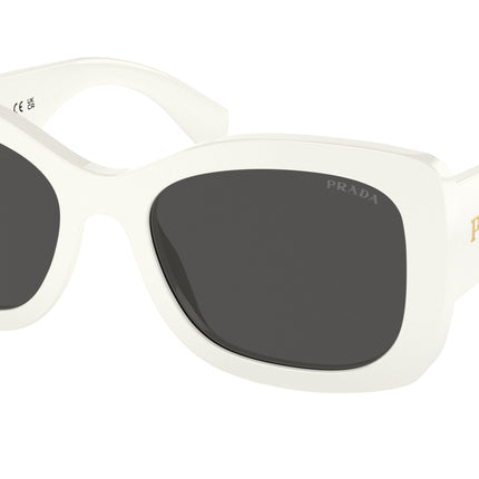Prada PRA08S Oval Sunglasses  1425S0-Talc 56-145-20 - Color Map White