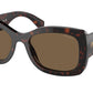 Prada PRA08S Oval Sunglasses  16N5Y1-Briar Tortoise 56-145-20 - Color Map Brown