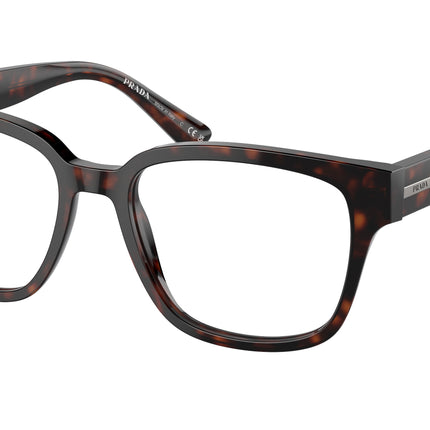 Prada PRA09VF Pillow Eyeglasses  17N1O1-Havana 55-145-17 - Color Map Tortoise