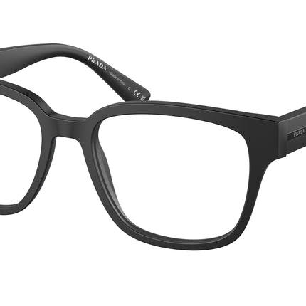 Prada PRA09V Pillow Eyeglasses  12P1O1-Matte Black 54-145-18 - Color Map Black