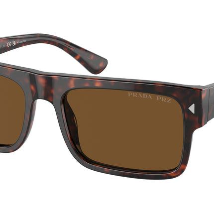 Prada PRA10S Rectangle Sunglasses  17N01D-Havana 59-150-19 - Color Map Tortoise