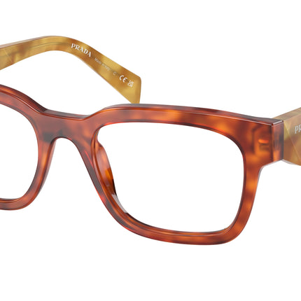 Prada PRA10VF Pillow Eyeglasses  11P1O1-Havana Cognac 54-145-18 - Color Map Brown