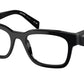 Prada PRA10VF Pillow Eyeglasses  16K1O1-Black 54-145-18 - Color Map Black