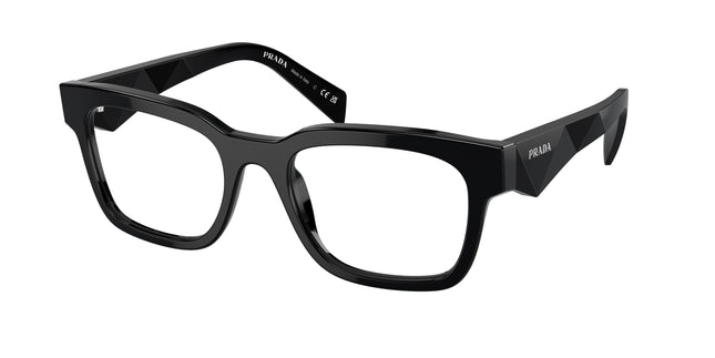 Prada PRA10VF Pillow Eyeglasses  16K1O1-Black 54-145-18 - Color Map Black