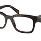 Prada PRA10VF Pillow Eyeglasses  17N1O1-Havana Red 54-145-18 - Color Map Red