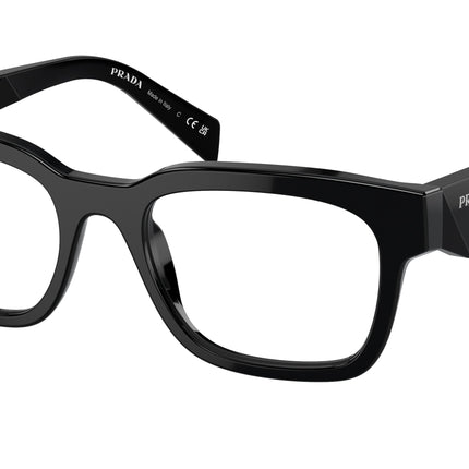 Prada PRA10V Pillow Eyeglasses  16K1O1-Black 53-145-20 - Color Map Black