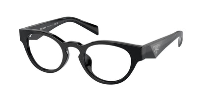 Prada PRA11VD Oval Eyeglasses  16K1O1-Black 49-145-22 - Color Map Black