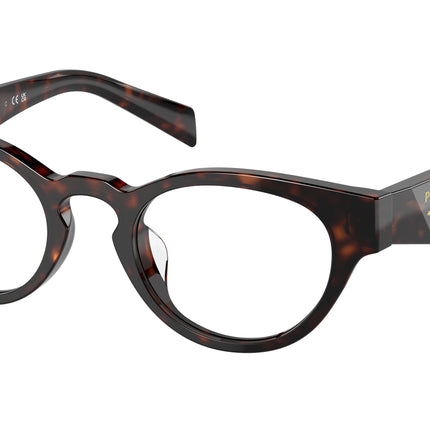 Prada PRA11VD Oval Eyeglasses  16N1O1-Briar Tortoise 49-145-22 - Color Map Brown