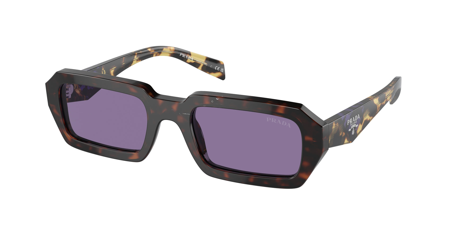 Prada PRA12SF Irregular Sunglasses  17N50B-Havana 54-140-19 - Color Map Tortoise