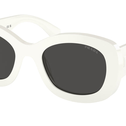 Prada PRA13SF Oval Sunglasses  1425S0-Talc 55-145-21 - Color Map White