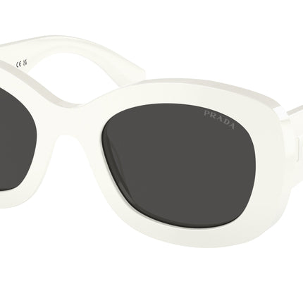 Prada PRA13S Oval Sunglasses  1425S0-Talc 54-145-23 - Color Map White