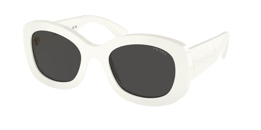 Prada PRA13S Oval Sunglasses  1425S0-Talc 54-145-23 - Color Map White