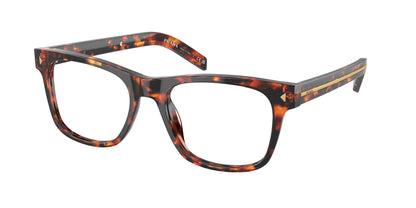 Prada PRA13VF Pillow Eyeglasses  14O1O1-Magma Tortoise 54-150-18 - Color Map Tortoise