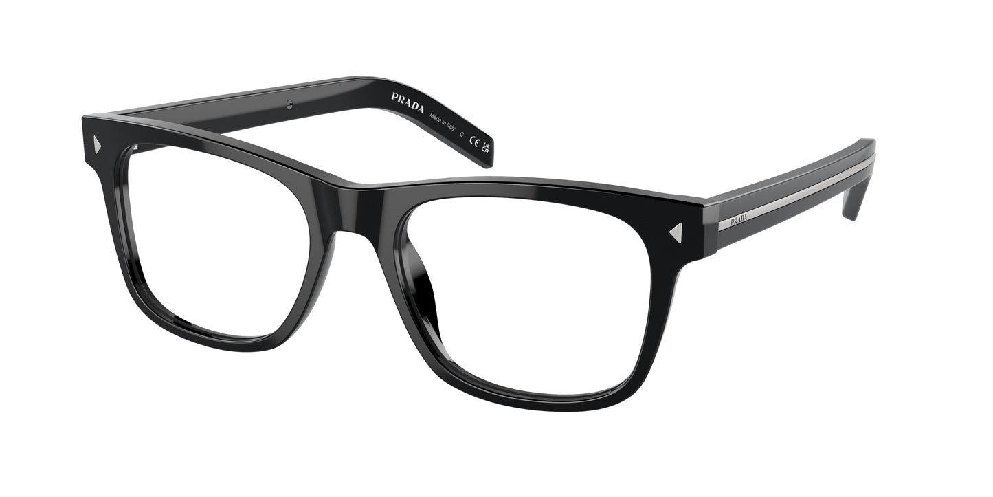 Prada PRA13VF Pillow Eyeglasses  16K1O1-Black 54-150-18 - Color Map Black