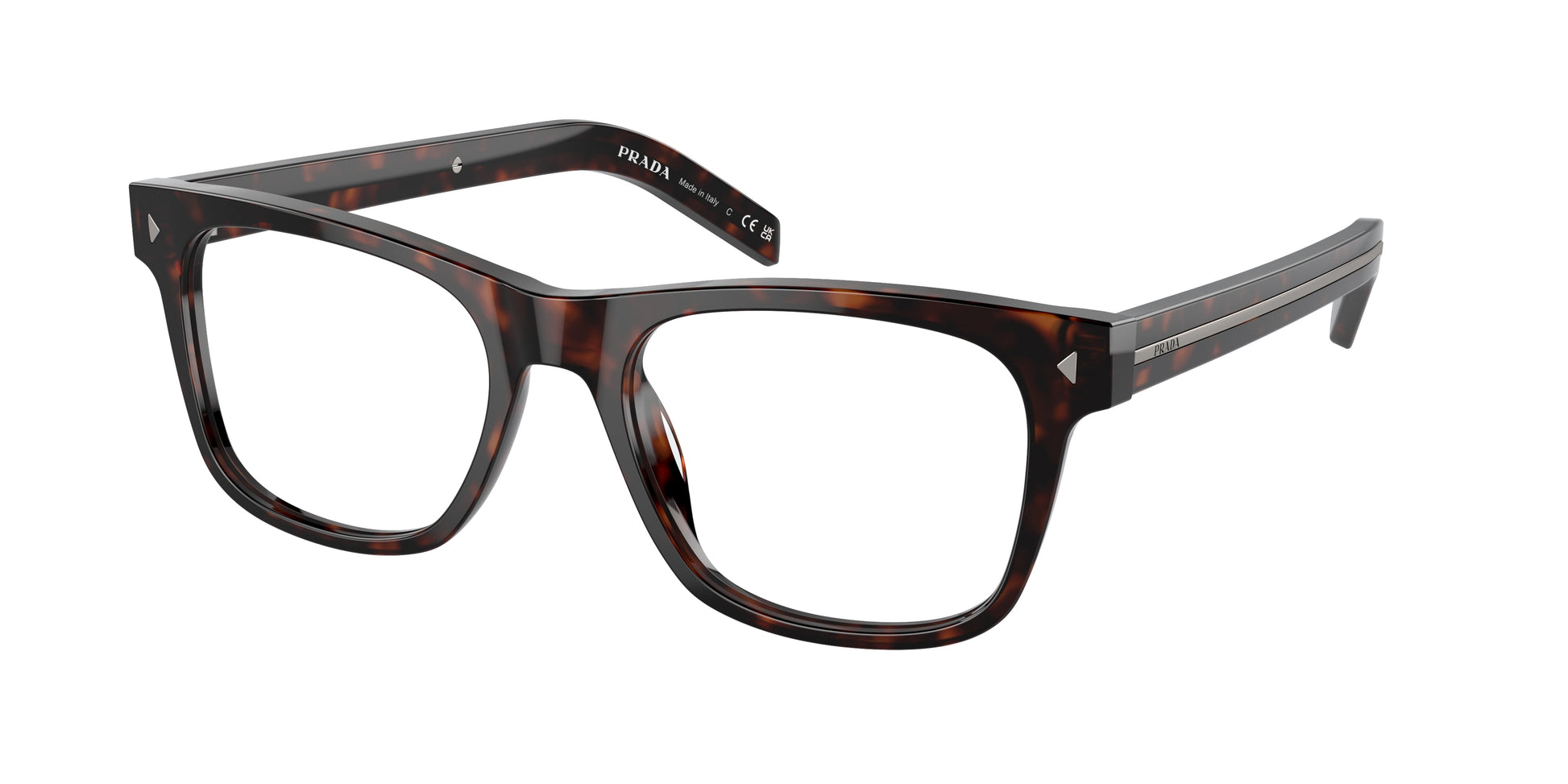 Prada PRA13VF Pillow Eyeglasses  17N1O1-Radica Tortoise 54-150-18 - Color Map Tortoise