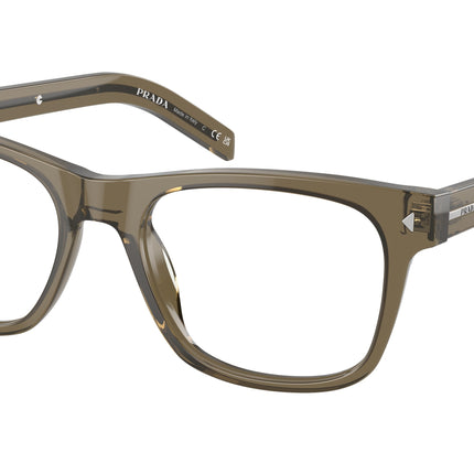 Prada PRA13VF Pillow Eyeglasses  18T1O1-Transparent Earth 54-150-18 - Color Map Brown