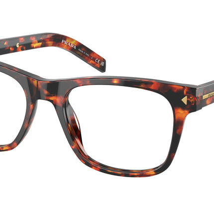 Prada PRA13V Pillow Eyeglasses  14O1O1-Magma Tortoise 52-145-19 - Color Map Tortoise