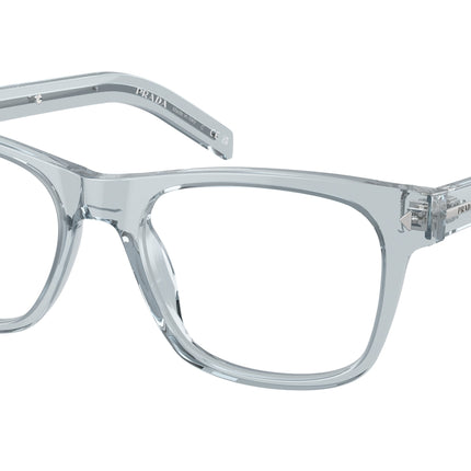 Prada PRA13V Pillow Eyeglasses  19T1O1-Transparent Azure 54-150-19 - Color Map Blue