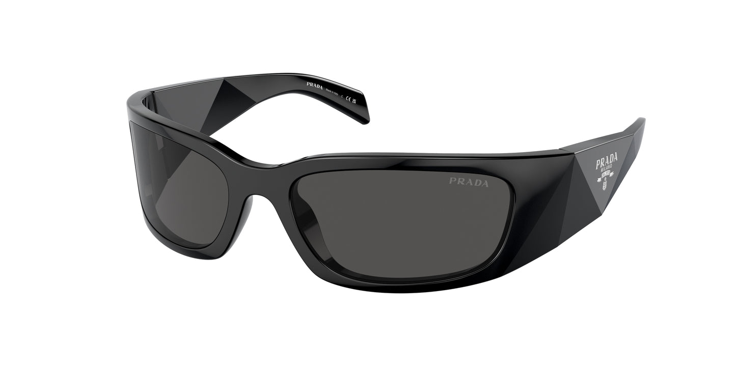 Prada PRA14S Butterfly Sunglasses  1AB5S0-Black 60-120-18 - Color Map Black