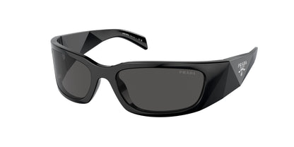 Prada PRA14S Butterfly Sunglasses  1AB5S0-Black 60-120-18 - Color Map Black