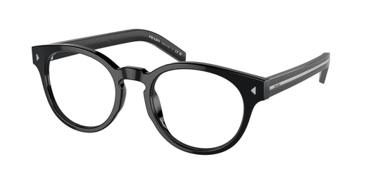 Prada PRA14VF Phantos Eyeglasses  16K1O1-Black 52-150-20 - Color Map Black