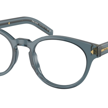 Prada PRA14VF Phantos Eyeglasses  17T1O1-Transparent Ocean 52-150-20 - Color Map Blue