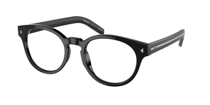 Prada PRA14V Phantos Eyeglasses  16K1O1-Black 52-150-21 - Color Map Black