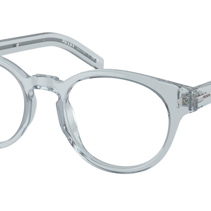 Prada PRA14V Phantos Eyeglasses  19T1O1-Transparent Azure 52-150-21 - Color Map Blue
