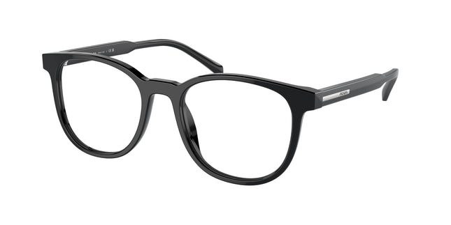 Prada PRA15VF Phantos Eyeglasses  16K1O1-Black 54-145-18 - Color Map Black