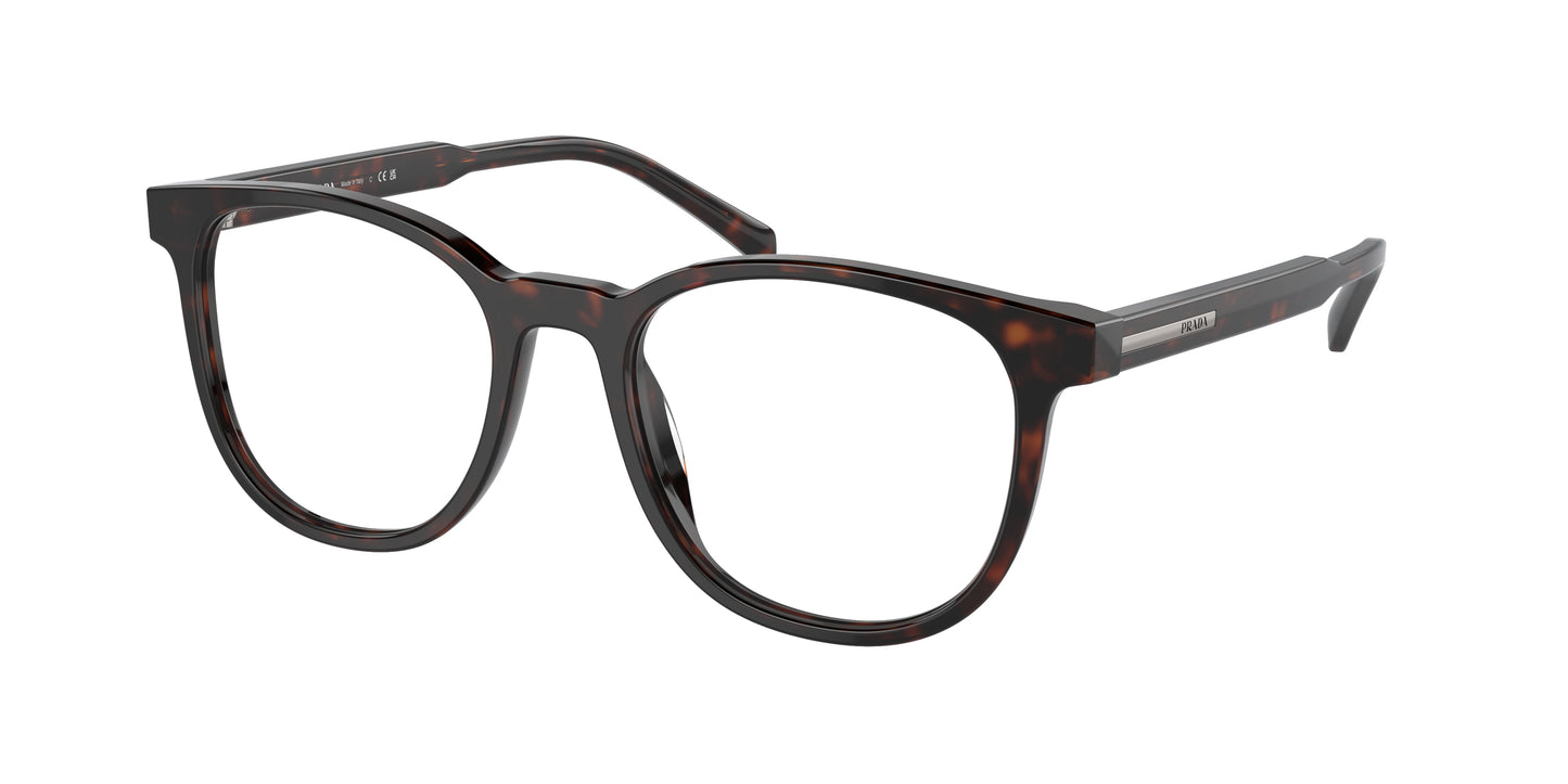 Prada PRA15VF Phantos Eyeglasses  17N1O1-Radica Tortoise 54-145-18 - Color Map Tortoise
