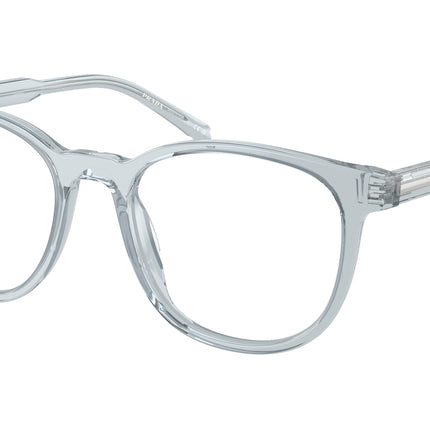 Prada PRA15V Phantos Eyeglasses  19T1O1-Transparent Azure 52-145-19 - Color Map Blue