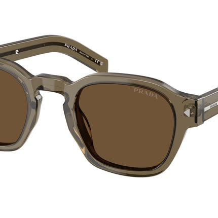 Prada PRA16SF Phantos Sunglasses  18T70F-Transparent Terra 53-150-21 - Color Map Brown