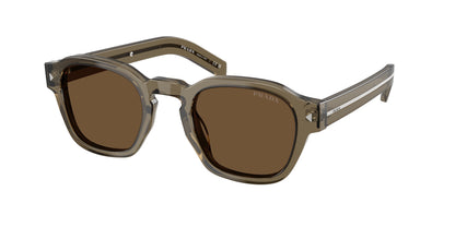 Prada PRA16SF Phantos Sunglasses  18T70F-Transparent Terra 53-150-21 - Color Map Brown