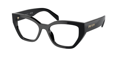 Prada PRA16VF Irregular Eyeglasses  16K1O1-Black 54-145-17 - Color Map Black