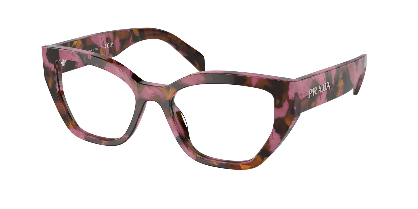 Prada PRA16VF Irregular Eyeglasses  18N1O1-Cognac Begonia Tortoise 54-145-17 - Color Map Brown