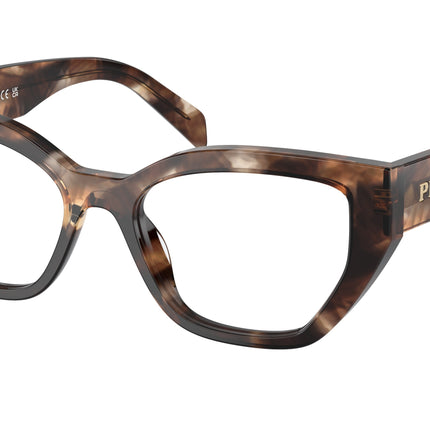 Prada PRA16V Irregular Eyeglasses  14P1O1-Caramel Tortoise 53-145-18 - Color Map Tortoise