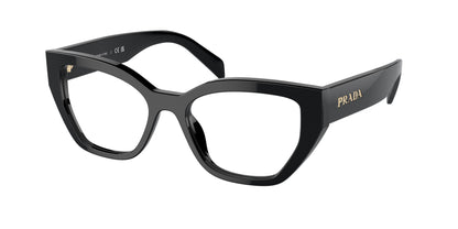 Prada PRA16V Irregular Eyeglasses  16K1O1-Black 53-145-18 - Color Map Black