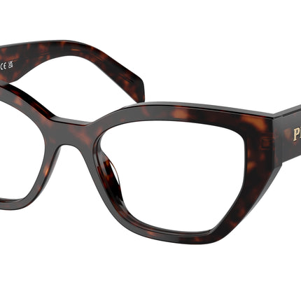 Prada PRA16V Irregular Eyeglasses  17N1O1-Root Tortoise 53-145-18 - Color Map Tortoise