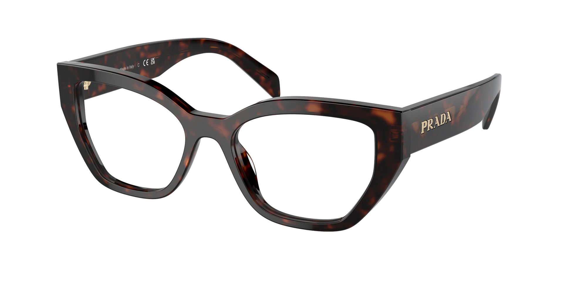 Prada PRA16V Irregular Eyeglasses  17N1O1-Root Tortoise 53-145-18 - Color Map Tortoise