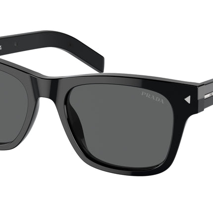 Prada PRA17SF Rectangle Sunglasses  16K731-Black 55-150-18 - Color Map Black