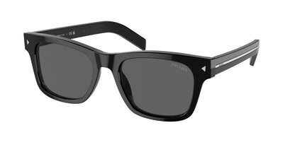 Prada PRA17SF Rectangle Sunglasses  16K731-Black 55-150-18 - Color Map Black