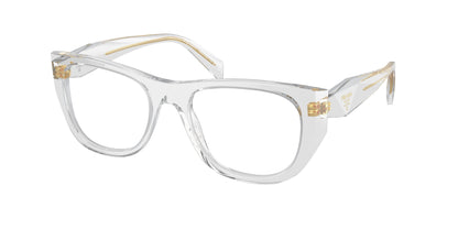 Prada PRA18VF Irregular Eyeglasses  12R1O1-Transparent Grey 53-145-18 - Color Map Grey