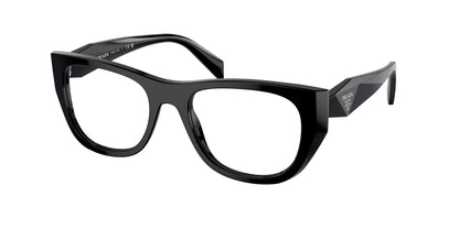 Prada PRA18VF Irregular Eyeglasses  16K1O1-Black 53-145-18 - Color Map Black