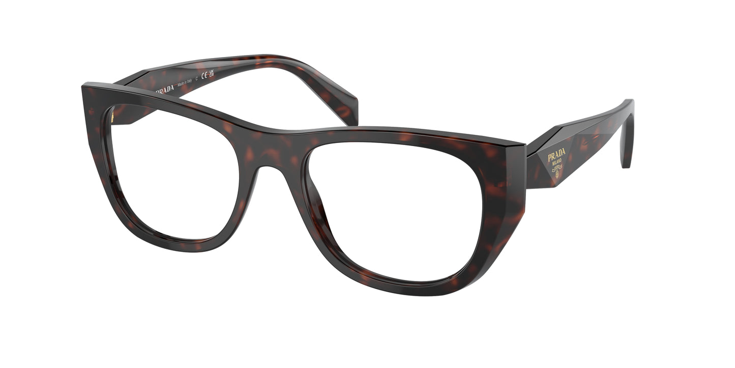 Prada PRA18VF Irregular Eyeglasses  17N1O1-Root Tortoise 53-145-18 - Color Map Tortoise