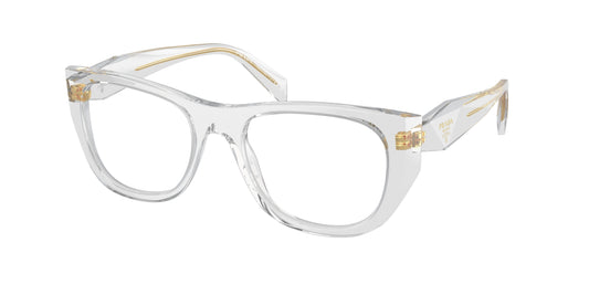 Prada PRA18V Irregular Eyeglasses  12R1O1-Transparent Grey 52-145-19 - Color Map Grey